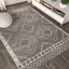 Tapis gris / crème Amir Moroccan Beni Souk-1999294654