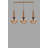 Elegant Metal Chandelier with Glass Cap, Honey & Oak Finish, Adjustable Height, Ø5.9 x 5.9 inches | Base Plate: 21.7 x 2.4 x 1.2 inches | 3 x E27 Socket (Max 40W) | Modern Lighting for Dining Room & Living Spaces-82145134-82145143-82145131