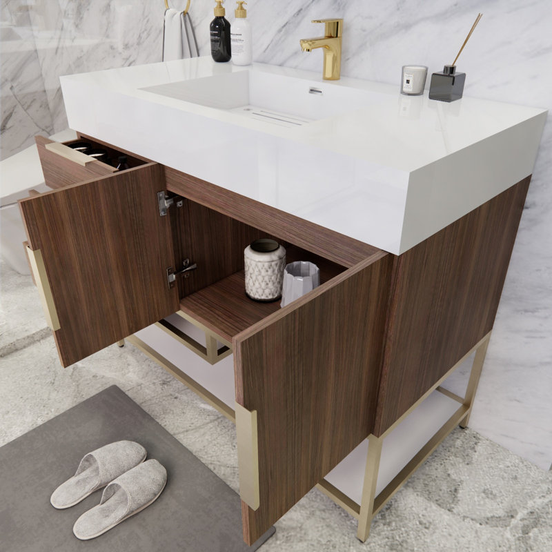 Ensemble de meuble-lavabo simple 42 po Glasgow, Bois de rose