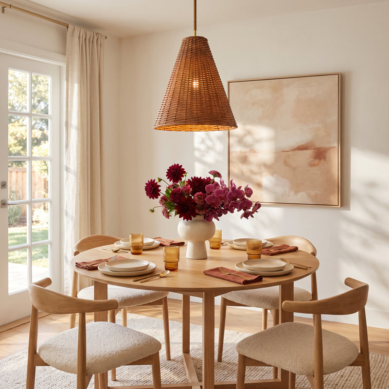 Indio 1-Light Pendant In Natural Brass
