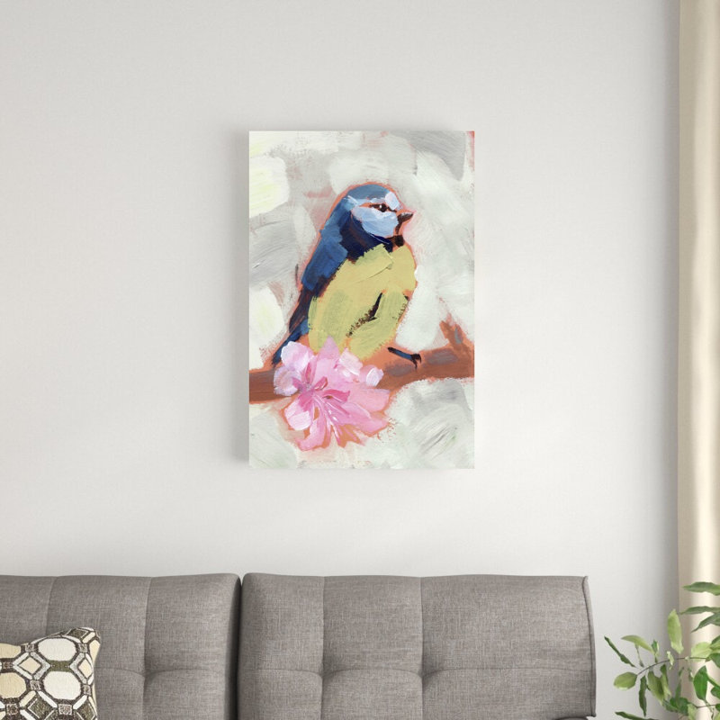 Reproduction d’art sur toile « Painted Songbird II » par Jennifer Paxton Parker, H 30 po x l 20 po