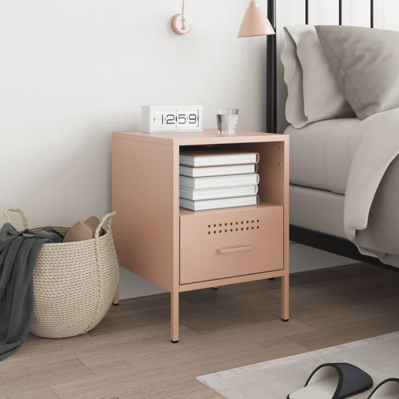 Armoire de chevet vidaXL, Rose