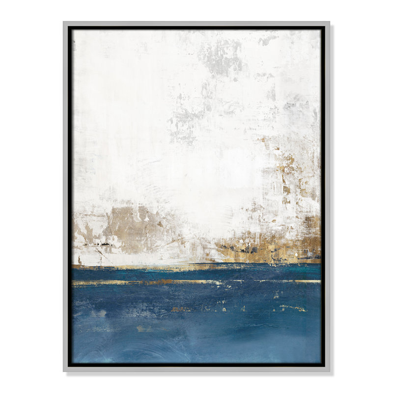Golden Horizon I - reproduction de portrait par Casa Fine Arts, Argent, H 25,5 po x l 19,5 po