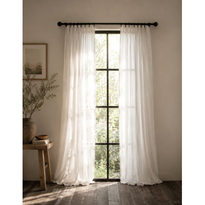 Agamdeep Semi Sheer Curtain Single Panel