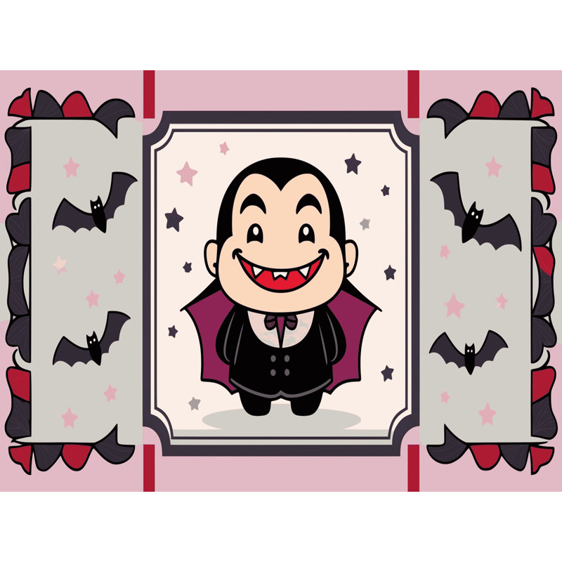 Tapis de vacances d'Halloween The Holiday Aisle®, Rectangle 7 pi x 9 pi