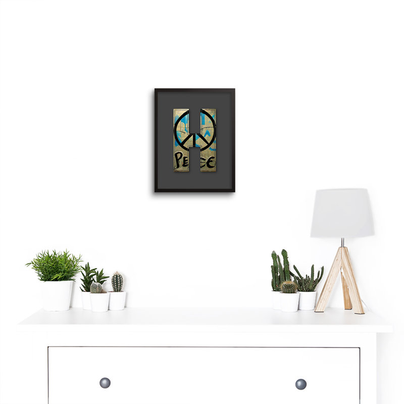 Letter H Peace Sign by Sha & Koko - Single Picture Frame Print