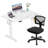 Office Set: Mesh Office Chair And Electric Standing Desk-114530669