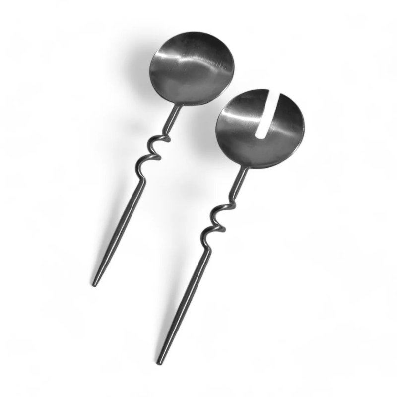 Elisa Servers. Set of 2, Silver