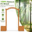Allys 183cm W x 42cm D Solid Wood Arbour in Orange