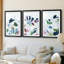 Trace tropicale III - reproduction encadrée sur mesure de qualité supérieure mate - 3 pièces-372084836-372084834