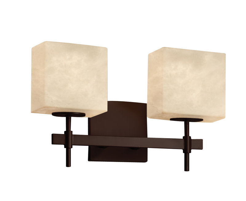 Éclairage pour meuble-lavabo 2 lumières Ainka, Bronze foncé