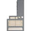 Lit de jour moderne en bois gris avec couchette et système de configuration pratique-121105974-121105976