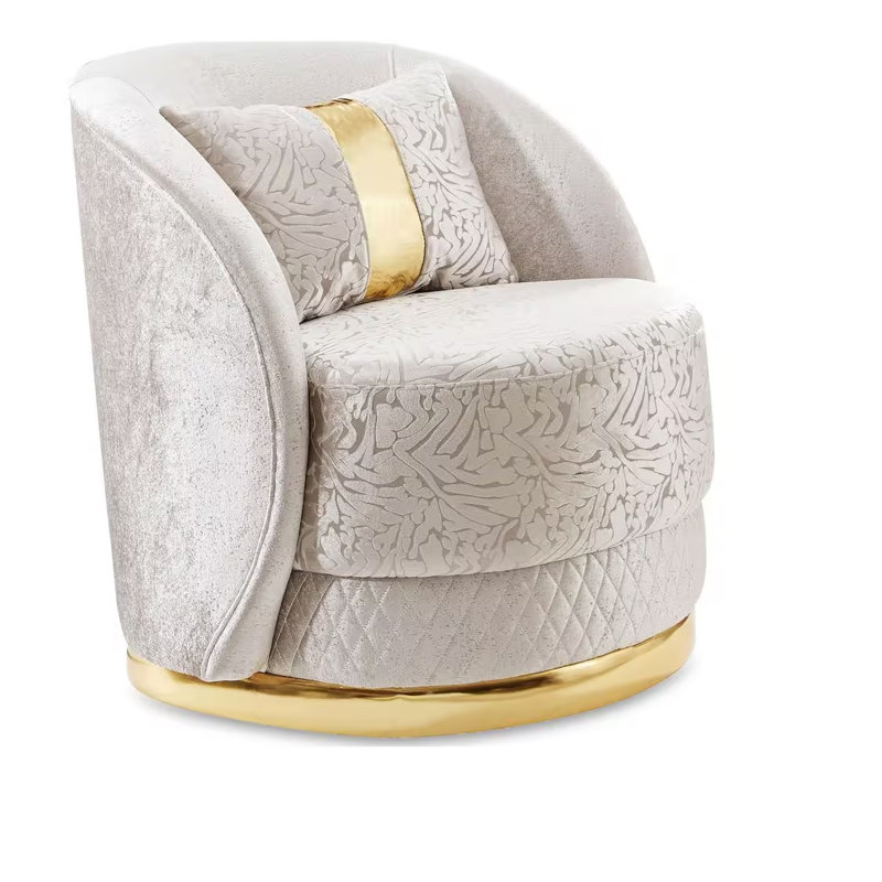 Fauteuil pivotant Reilly, Blanc