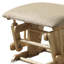 Fauteuil d'appoint oscillant en microfibre avec repose-pieds Benton