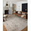 Monroe Oriental Machine Woven Polyester Area Rug in Grey/Ivory-87054040