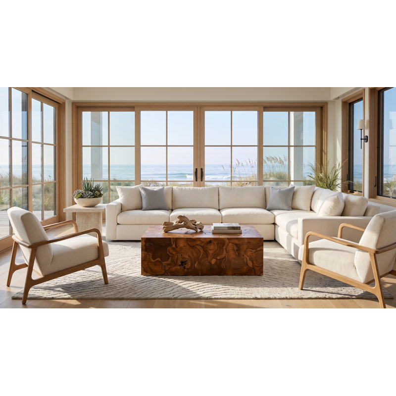 Chunk Teak Slice Coffee Table