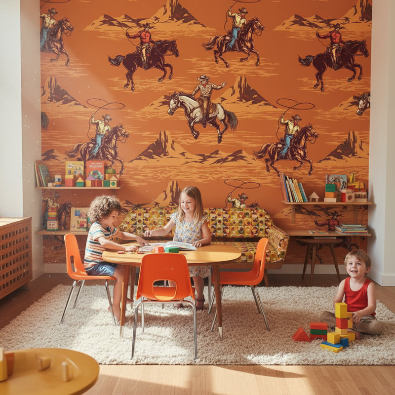 Murale Western Cowboys Desert