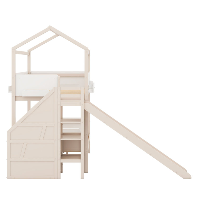 Lit superposé Sturdy, Beige et blanc