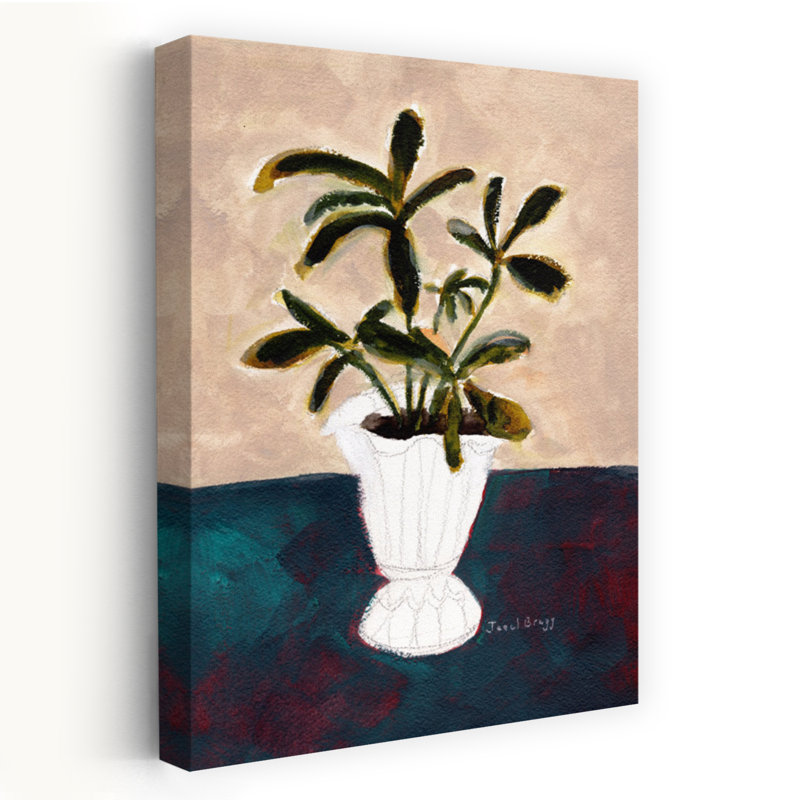 Art contemporain contemporain, plante tropicale, art mural, H 12 po x l 8 po