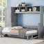 Lit escamotable mural avec placard, tiroirs et tablettes de rangement Murphy-1630163542-1630163536