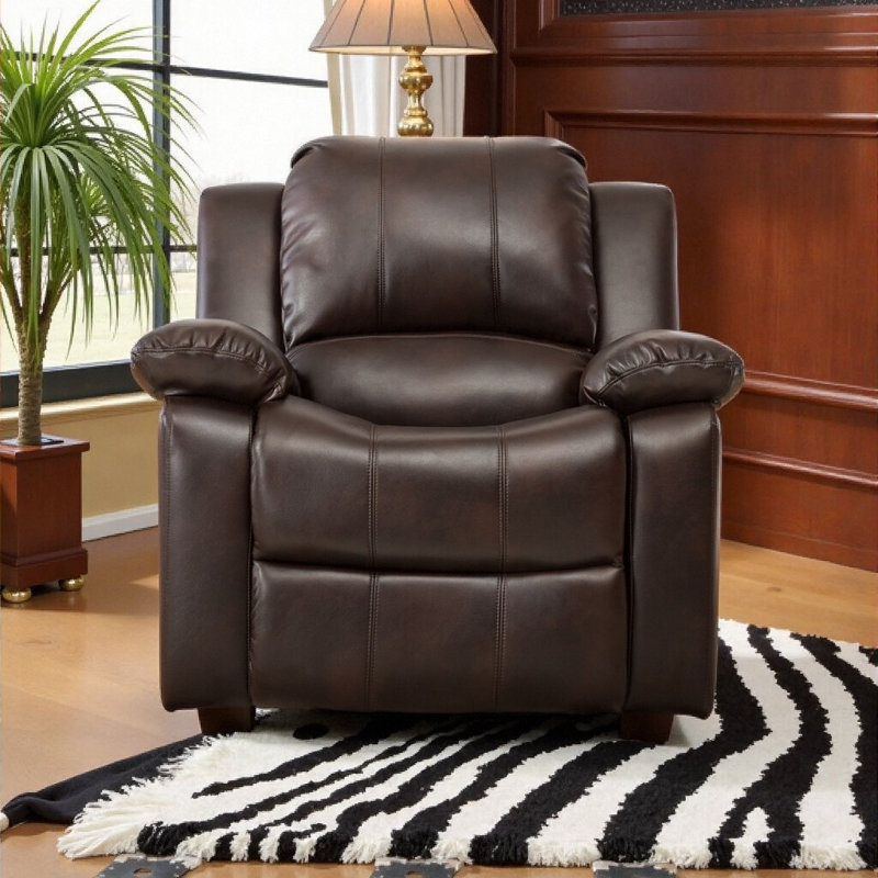 Fauteuil inclinable oscillant Classic Charlotte, Simili cuir brun foncé