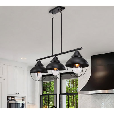 Luminaire suspendu linéaire à 3 lumières pour la cuisine Nantucket