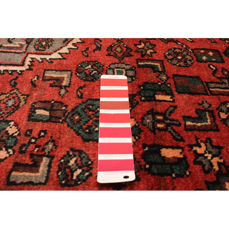Tapis rouge en laine noué à la main 4 pi 9 po x 8 pi 5 po Andelz