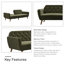 Full / Double 210.8cm Velvet Futon Sofa-71882462