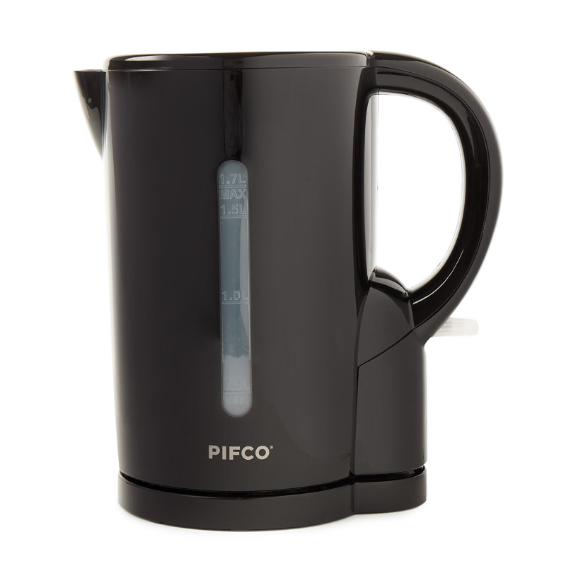 PIFCO Essentials 1.7L Plastic Electric Kettle, Black