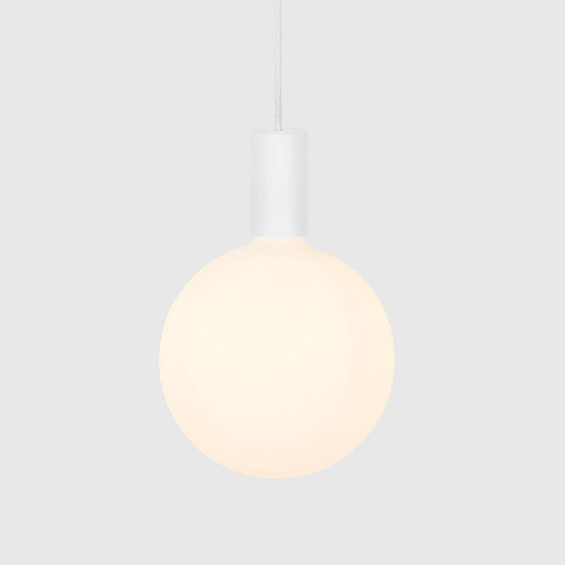 Alumina Sphere V Mini LED Globe Pendant Light - Matte White, 5" Diameter