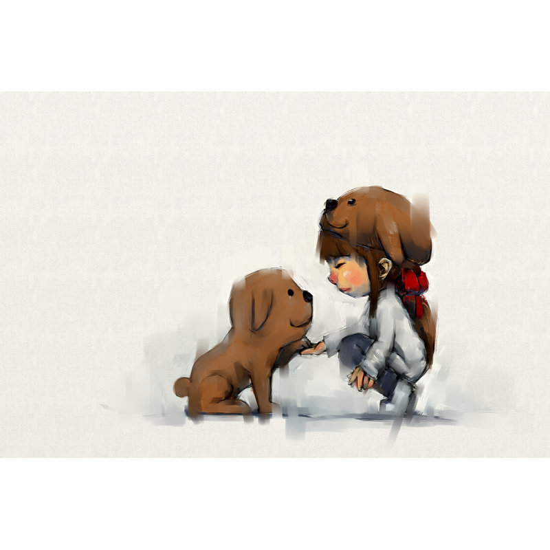 Story Telling Illustration - Wrapped Canvas Painting, 30cm H x 46cm W x 3.8cm D