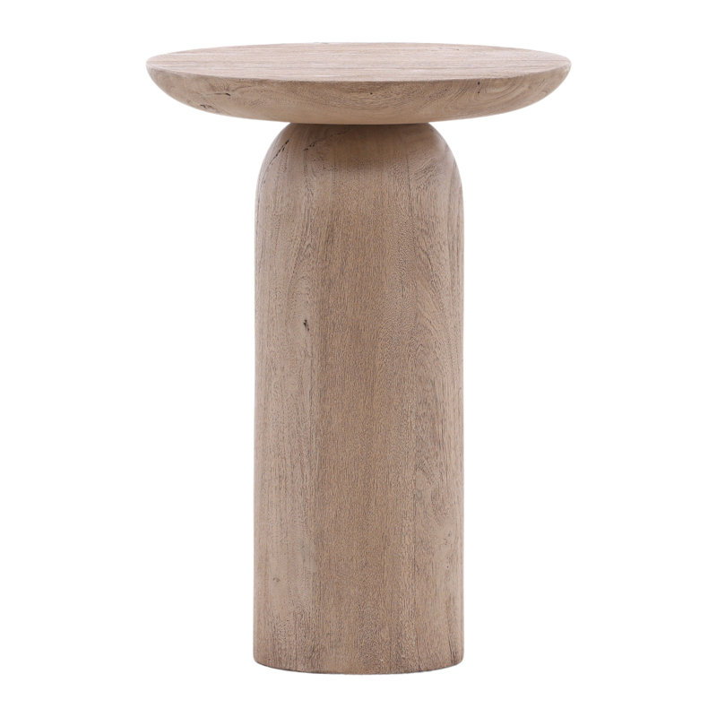Lorin Acacia Wood End Table, Gray - Small, 23" H x 16" W x 16" D, Brown/Tan/Natural Wood