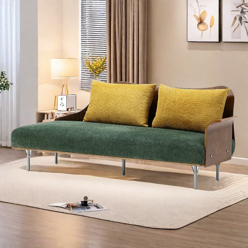 Comfortable Soft Chaise Longue, Right Hand Facing, Green