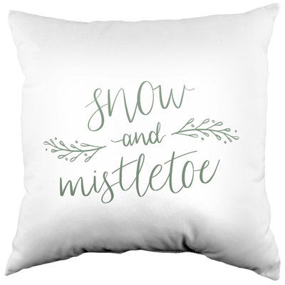 16 - Coussin double face Snow & Mistletoe