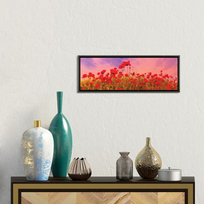 " Idyllic Field of Poppies at Sunset " Color Photography Print
