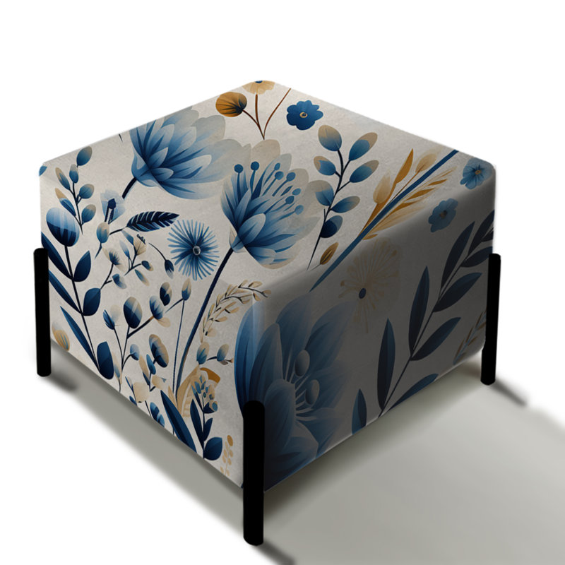 Repose-pieds Nordic Blue Bloom