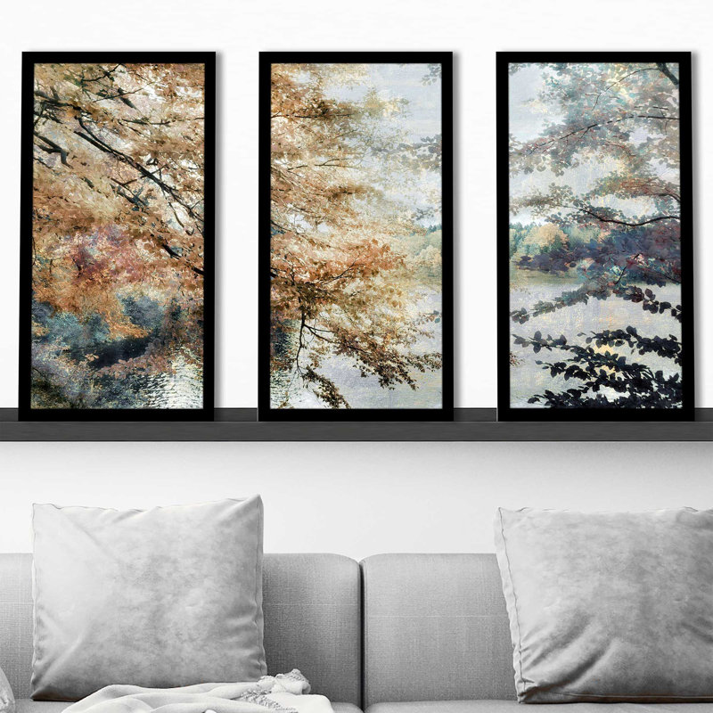 «Spring Talking (Horizontal)» par Irene Weisz, reproduction de 3 pièces sur acrylique, H 25,5 po x l 40,5 po x P 1 po
