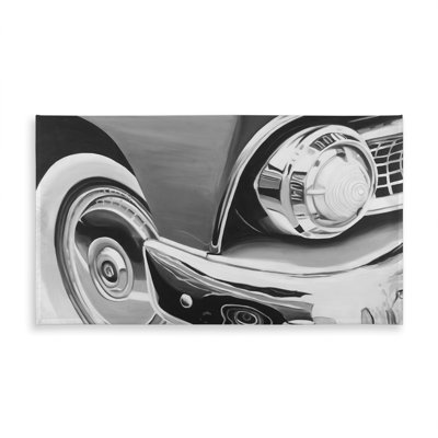 Beautiful Old Car Tablecloth - Monochrome Indoor/Outdoor Decor