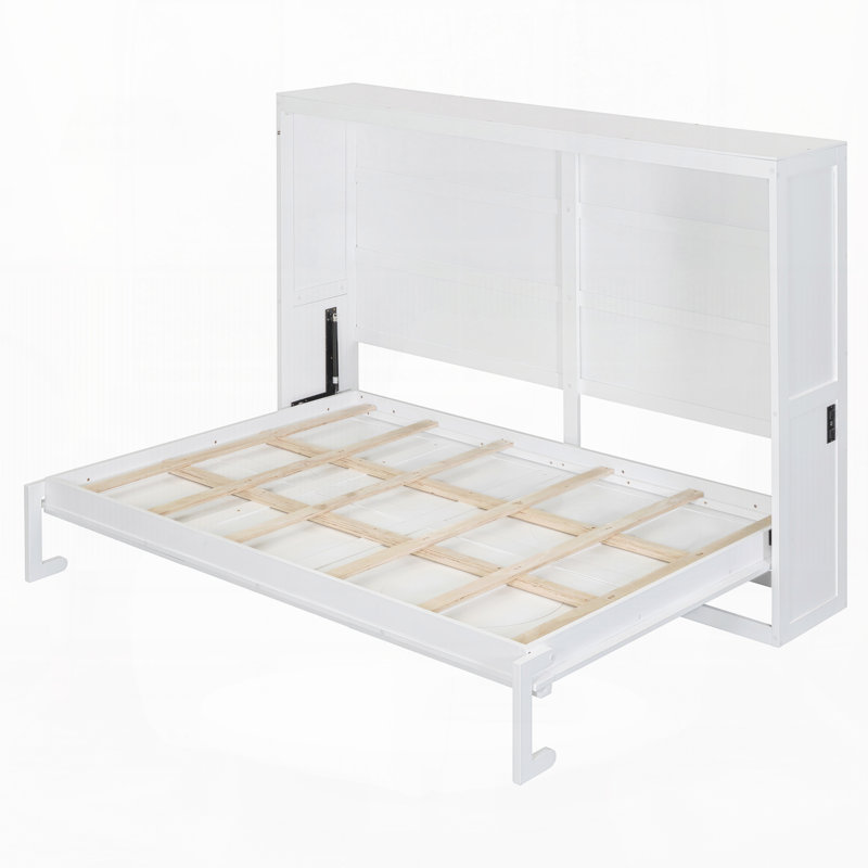 Lit escamotable double pleine grandeur, Blanc