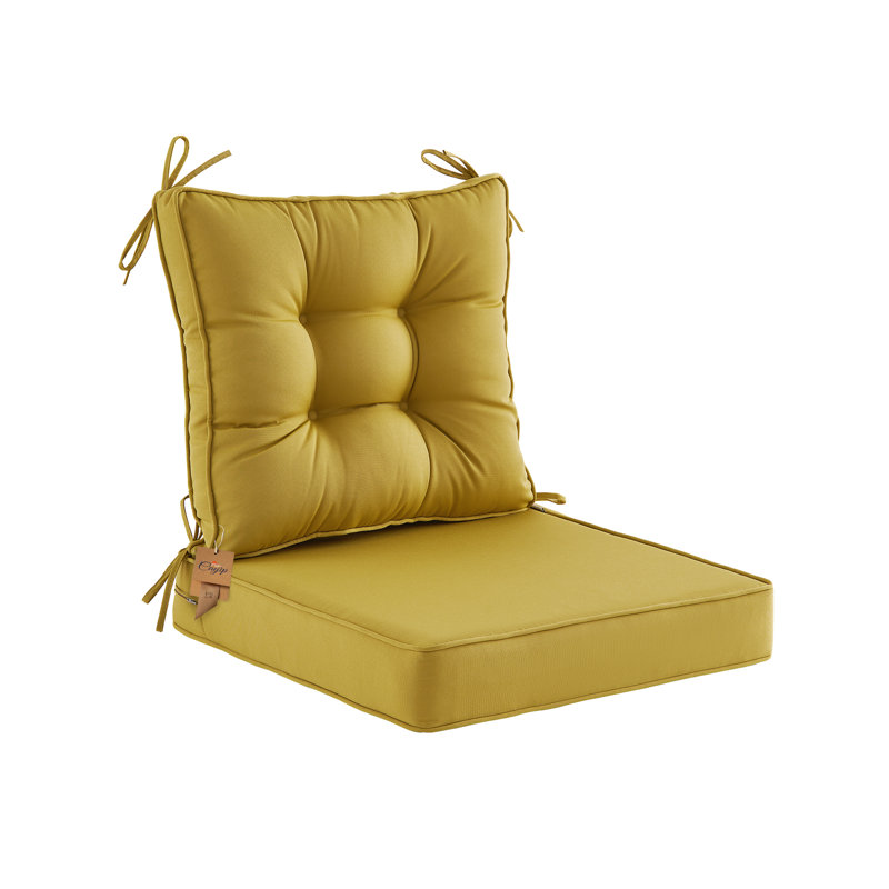 Outdoor 4'' Seat / Back Cushion, Dark Yellow