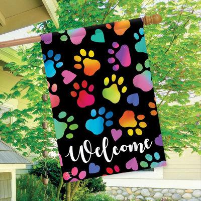 Drapeau Rainbow Pawprints Welcome House