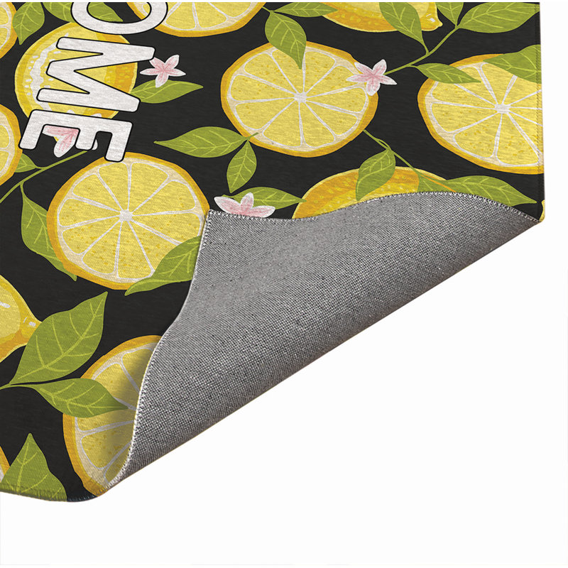 Paillasson Lemons, Gris anthracite, L 48 po x L 72 po