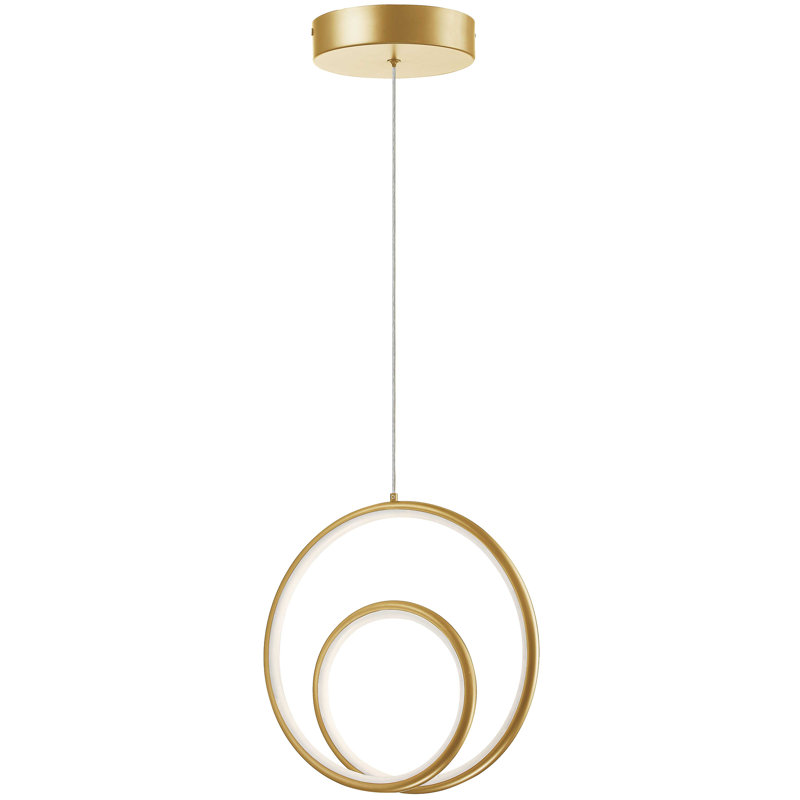 Luminaire suspendu à 1 lumière Faouzi, Laiton vieilli