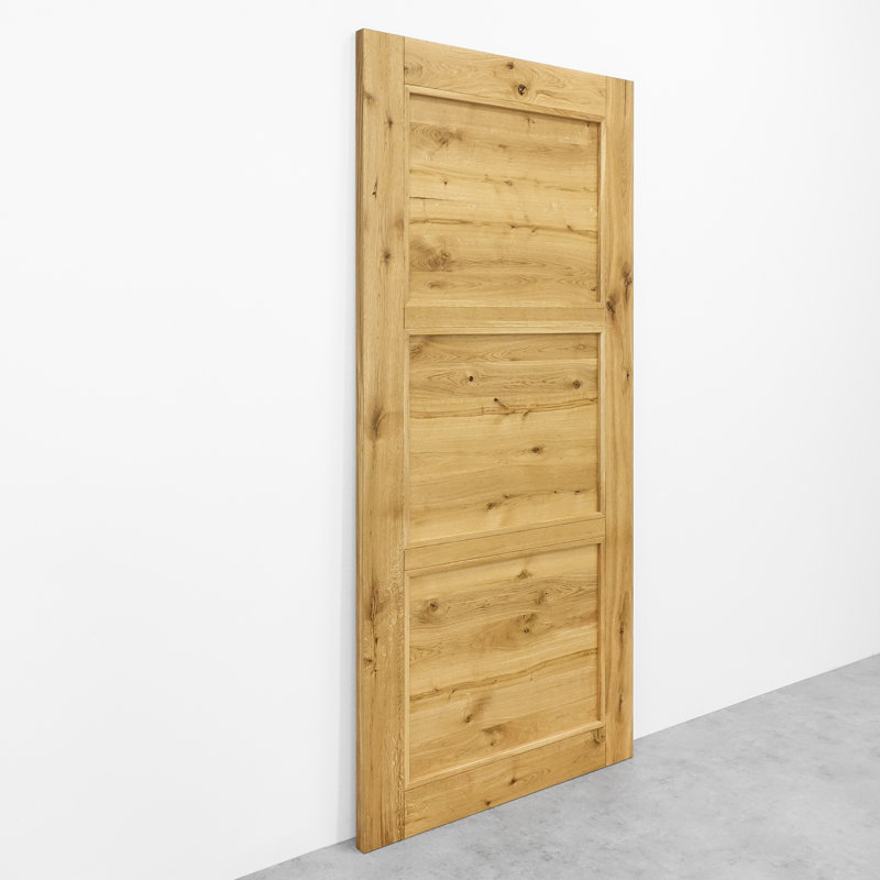Alondria Oak with Rattan Barn Door, Natural Oil