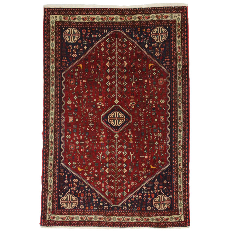Pragna Oriental Area Rug in Red