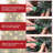 Christmas Tree-Fat Tree Body Contains 4.5Fth Potted Tree 200 Lights, Frost Flowering Cedar, Large Square Pot Base, 4 Red Fruits
