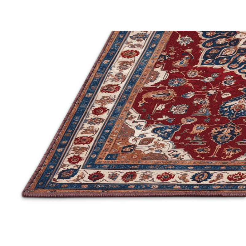 Tapis brun lavable à la machine, Carré 3 pi