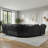 3 Piece Faux Leather Reclining Sectional with LED Lighting, Bluetooth Speaker & Charging Console-116986312