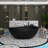 63'' x 37.4'' Freestanding Soaking Solid Surface Bathtub