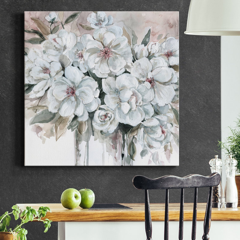 «Blush Bouquet», reproduction d'art sur toile tendue, H 40 po x l 40 po x P 1 po
